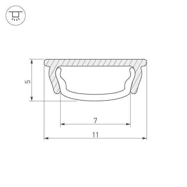 Профиль Arlight ARH-Bent-W11-2000 Anod 023592 Фото № 2