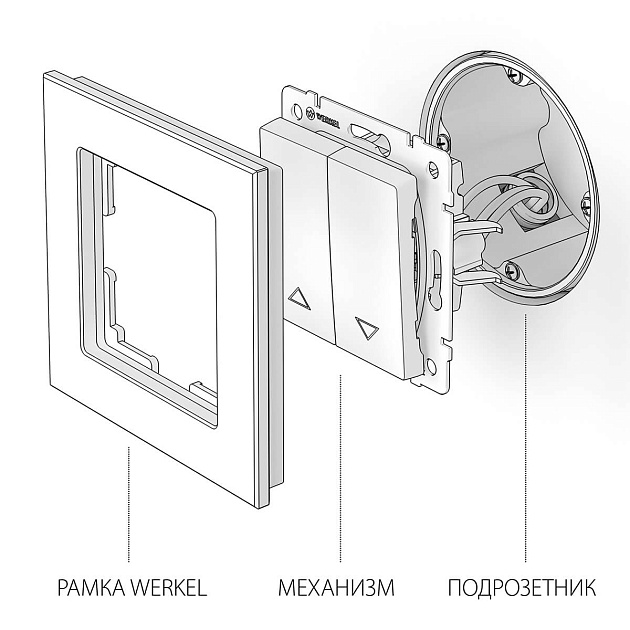 Выключатель жалюзи Werkel серебряный W1124506 4690389155987 Фото № 2