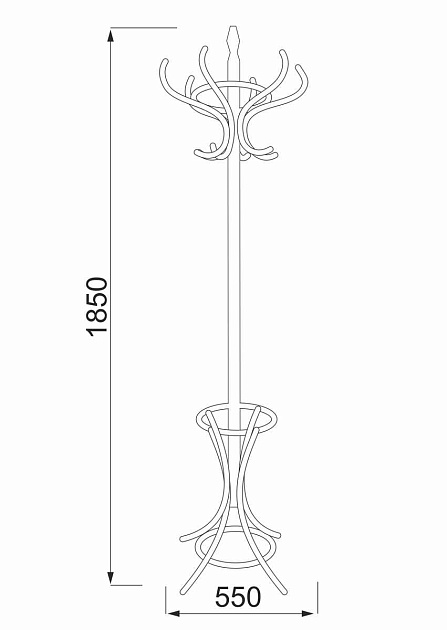 Напольная вешалка AksHome Siena орех, дерево 77651 изображение 2 Напольная вешалка AksHome Siena орех, дерево 77651 Фото № 2