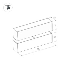 Светильник Arlight MAG-FLAT-FOLD-25-S200-6W Warm3000 034235 1