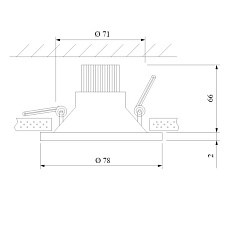 Встраиваемый светодиодный светильник Elektrostandard 15266/LED серебряный a055720 1