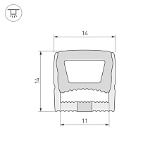 Профиль Arlight WPH-Flex-1414-Top-S11-20m White 041092 1