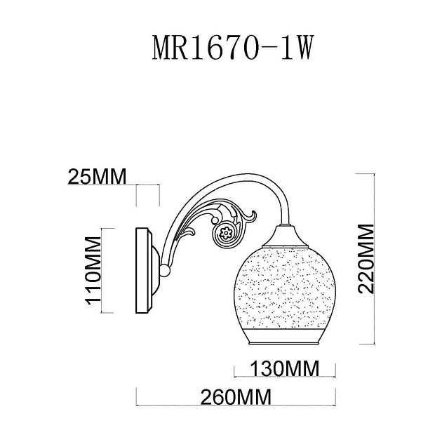 Бра MyFar Nika MR1670-1W Фото № 2