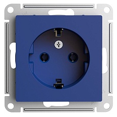 Розетка 2К+З Schneider Electric AtlasDesign 16A 250V аквамарин ATN001143 1