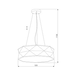 Подвесной светильник TK Lighting 3312 Kantoor Black 1