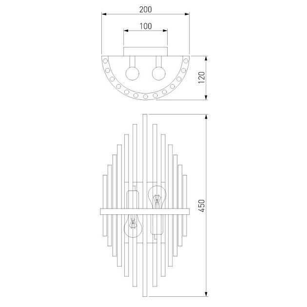 Настенный светильник Bogates Eclipse Allure 355/2 хром Фото № 3