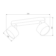 Спот TK Lighting 3403 Clark Black 2