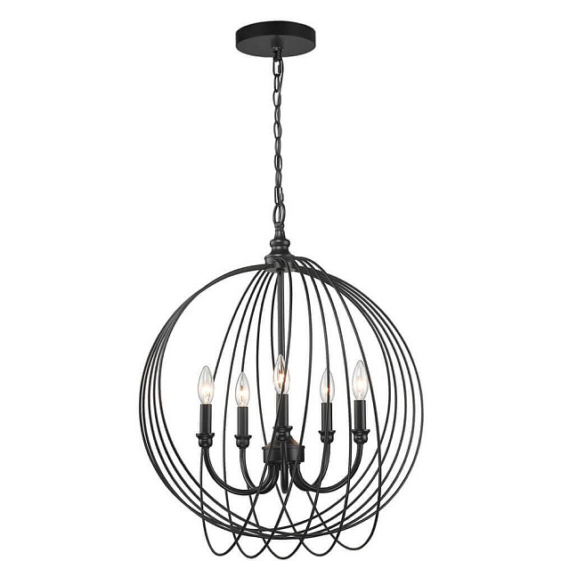 Подвесная люстра Toplight Dina TL1185H-05BK Фото № 