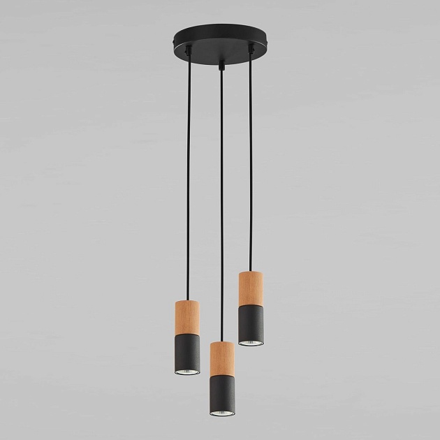 Подвесная люстра TK Lighting 6310 Elit Black Wood изображение Подвесная люстра TK Lighting 6310 Elit Black Wood Фото №