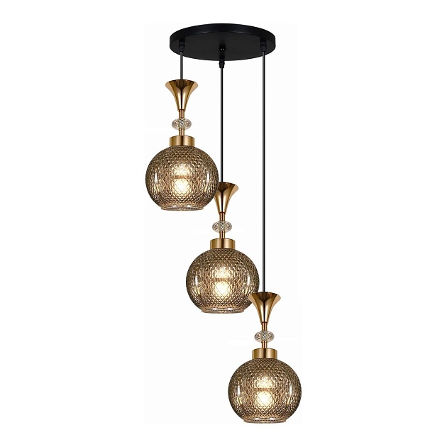 Подвесная люстра Reluce 02001-0.9-03 Smoke Фото № 