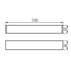 Линейный светильник Kanlux ALIN 4LED 1X150-B-NT 27426 1