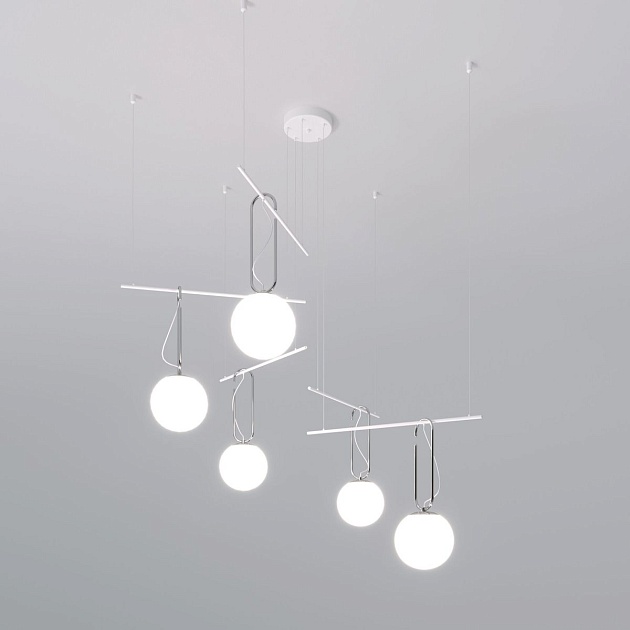 Подвесная люстра Eurosvet Riche 70143/5 белый изображение 5 Подвесная люстра Eurosvet Riche 70143/5 белый Фото № 5