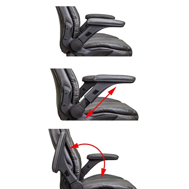 Кресло руководителя AksHome Aurora графит, экокожа 65466 Фото № 6