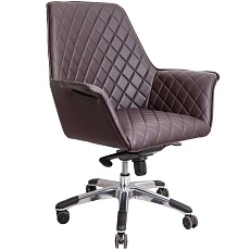 Кресло руководителя AksHome Melody коричневый, экокожа 69039