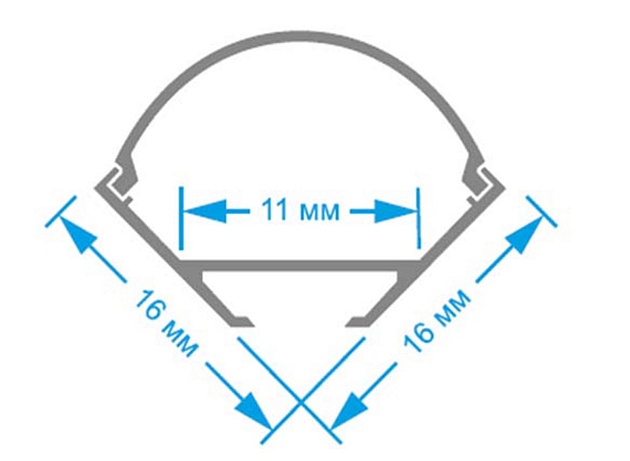 Профиль угловой с рассеивателем Apeyron 08-08 Фото № 2
