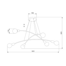 Подвесная люстра TK Lighting 2728 Helix Gold 1