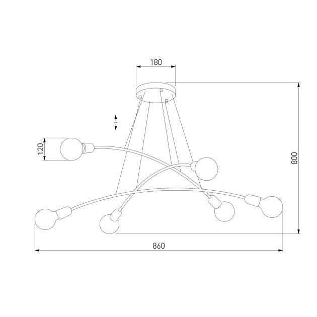 Подвесная люстра TK Lighting 2728 Helix Gold Фото № 2