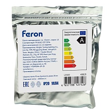 Светодиодная лента Feron 22W/m 240LED/m 2835SMD теплый белый 5М LS503 48829 1