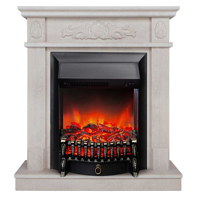Электрокамин Realflame Adelaida WT с очагом Fobos Lux Black 301001 Фото № 