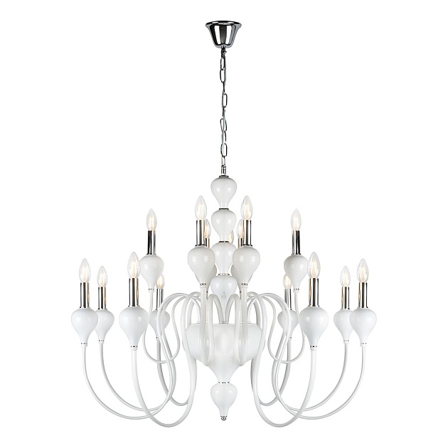 Подвесная люстра iLamp Lady 88003-10+5 WH Фото № 