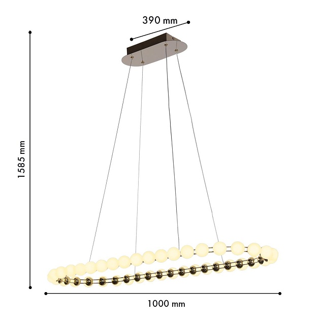 Подвесной светодиодный светильник Favourite Helmet 4590-10P Фото № 2