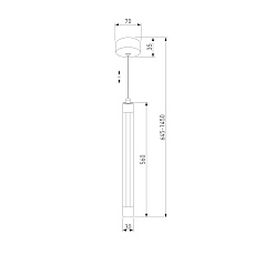 Подвесной светодиодный светильник Eurosvet Strong 50189/1 LED серебро 1