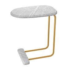 Приставной стол Sheffilton SHT-CT23 золото/серый мрамор 3857001203