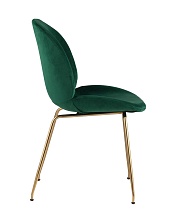 Барный стул Stool Group Турин со спинкой бархат изумрудный золотые ножки 8329C GREEN 1