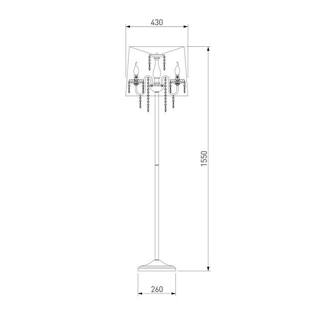 Торшер Eurosvet 2045/3F хром/белый изображение 2 Торшер Eurosvet 2045/3F хром/белый Фото № 2