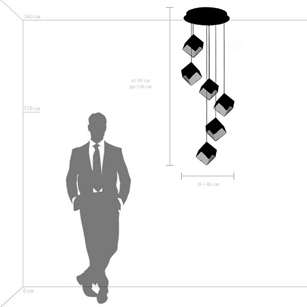 Подвесная люстра Lightstar Qubica 805569 Фото № 6