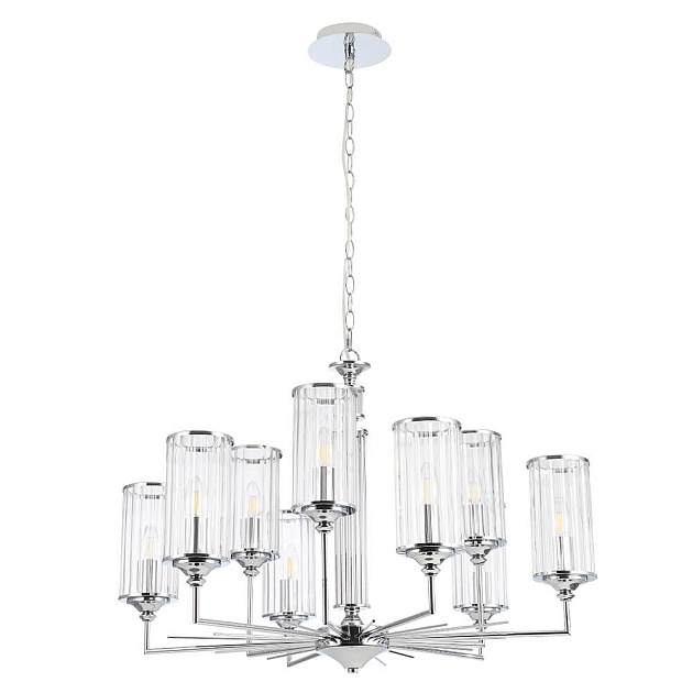 Подвесная люстра Crystal Lux Gloria SP9 Chrome Фото № 