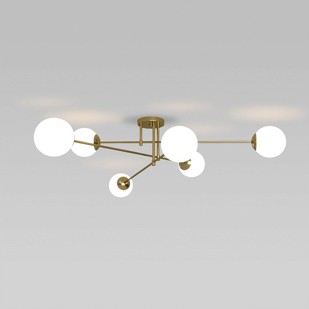 Потолочная люстра Eurosvet Netz 30181/6 латунь изображение Потолочная люстра Eurosvet Netz 30181/6 латунь Фото №