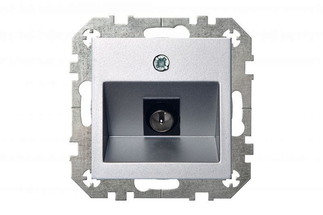 ТВ-розетка оконечная Liregus Epsilon серебро 28-182 изображение 3 ТВ-розетка оконечная Liregus Epsilon серебро 28-182 Фото № 3