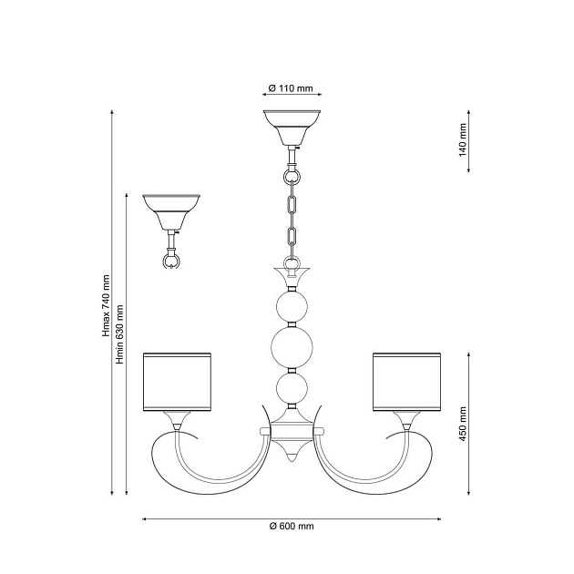 Подвесная люстра Lucia Tucci Bregatto 100.3 Фото № 2