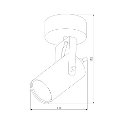 Спот TK Lighting 2793 Redo Black Gold 1