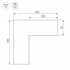 Коннектор L-образный внутренний Arlight SL-Line-6070 030139 1