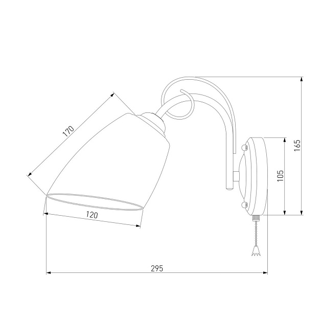 Бра Eurosvet 30107/1 античная бронза Фото № 2