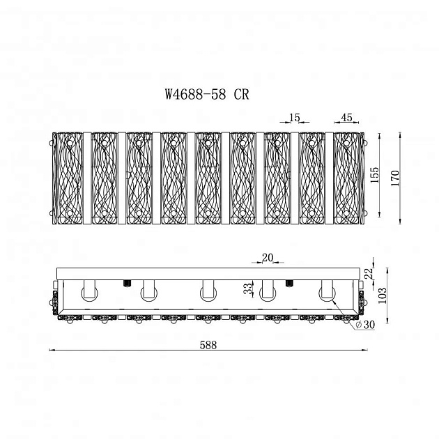 Подвесной светильник iLamp Panorama W4688-58 CR Фото № 2