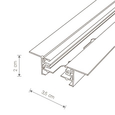 Шинопровод встраиваемый однофазный Nowodvorski Profile Recessed 9015 1