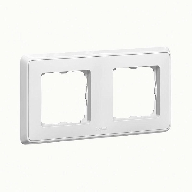 Рамка 2-постовая Legrand Cariva белая 773652 Фото № 
