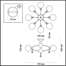 Потолочная люстра Odeon Light Modern Jolly 3953/8C 1