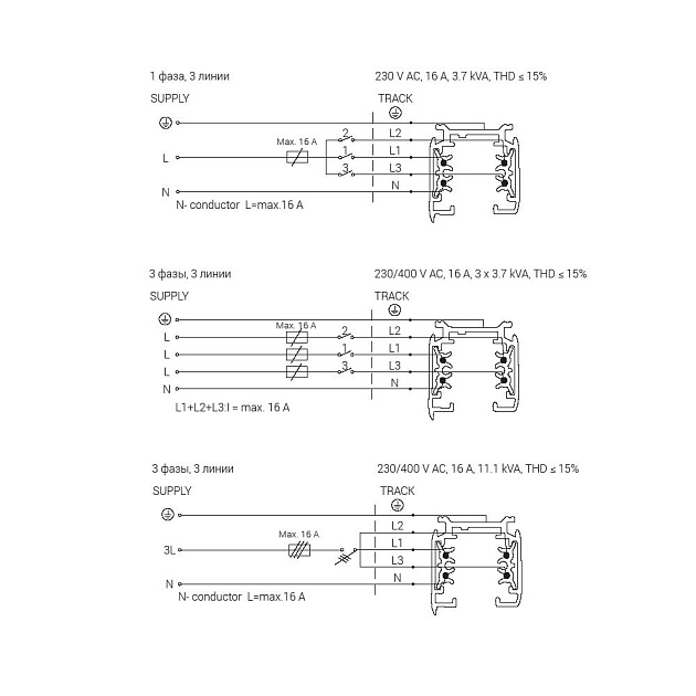Шинопровод трехфазный Nowodvorski Ctls Track 8714 Фото № 3