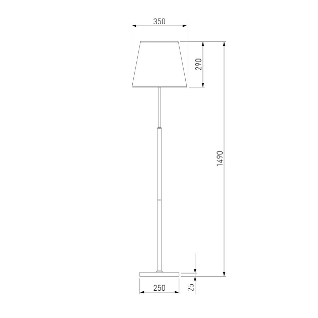 Торшер Eurosvet Ozark 01156/1 латунь Фото № 2