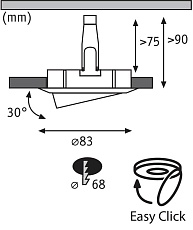 Встраиваемый светодиодный светильник Paulmann Decke 92101 3