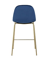 Полубарный стул Stool Group Валенсия велюр синий золотые ножки CC-91003B HLR-64 3