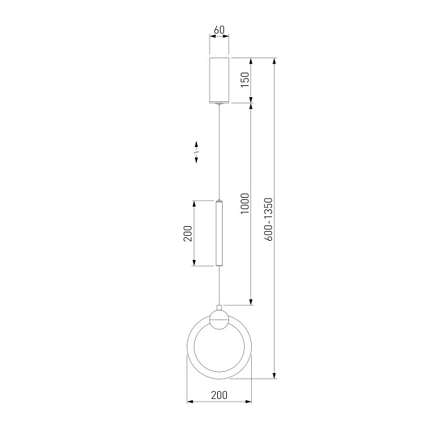 Подвесной светодиодный светильник Eurosvet Rim 90165/1 золото изображение 2 Подвесной светодиодный светильник Eurosvet Rim 90165/1 золото Фото № 2