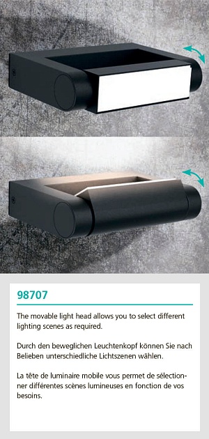 Уличный настенный светодиодный светильник Eglo Brianza 98707 изображение 3 Уличный настенный светодиодный светильник Eglo Brianza 98707 Фото № 3