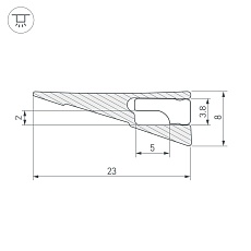 Профиль Arlight SL-Mini-Shelf-H8-2000 Anod Olive Grey 038205 1