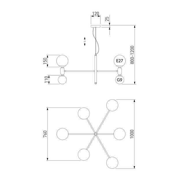 Подвесная люстра Eurosvet Bubble 30182 белый изображение 2 Подвесная люстра Eurosvet Bubble 30182 белый Фото № 2