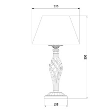 Настольная лампа 01002/1 античная бронза 1